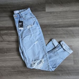 NWT Womens Primark Ripped "Mom" Jeans